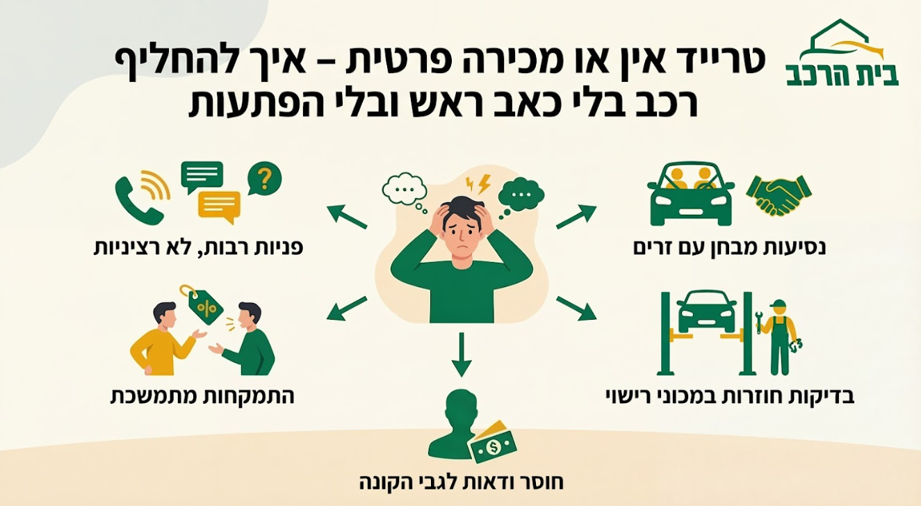 טרייד אין או מכירה פרטית איך להחליף רכב בלי כאב ראש ובלי הפתעות